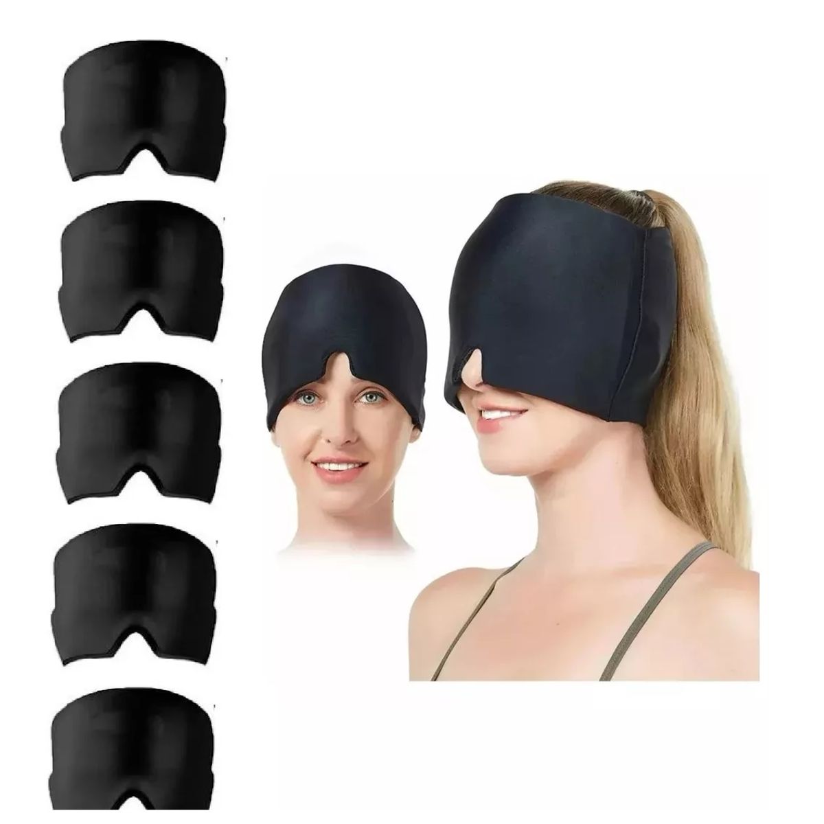 GENERICO - Pack X 5 Gorro Gel Alivio De Migraña Frío Calor Dolor Cabeza