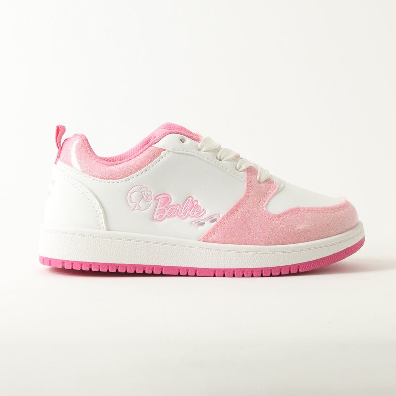 BARBIE - Zapatilla Con Luces Niña Brillos Blanco Barbie