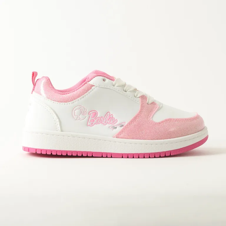 Zapatillas Niña Luces En Cordones Brillos Blanco