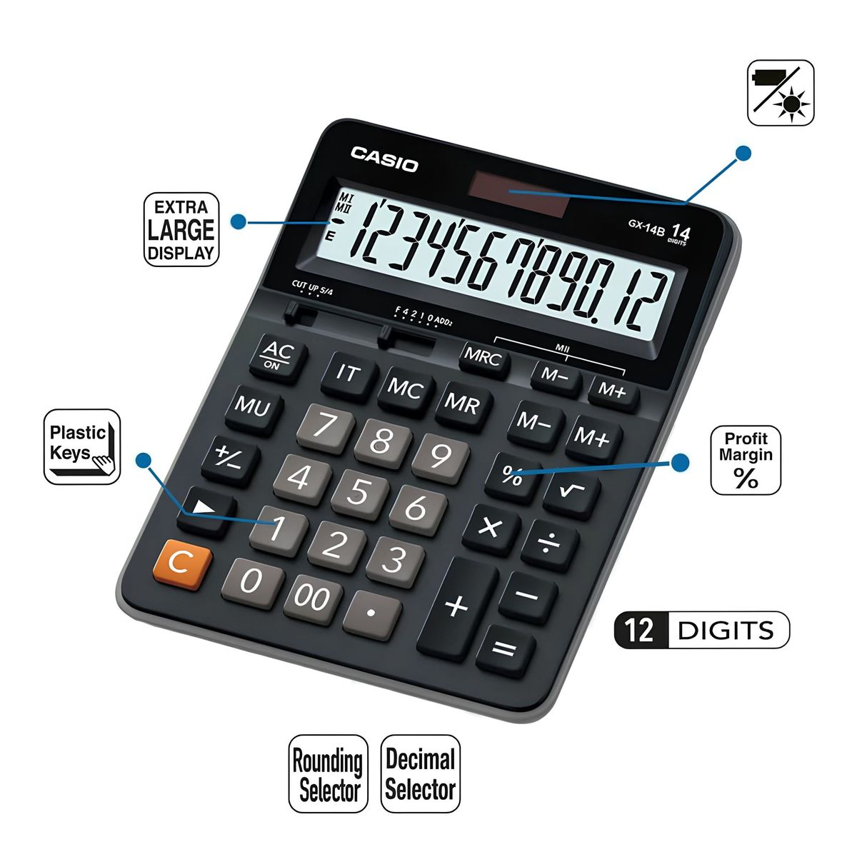 CASIO - Calculadora Gx-14b Escritorio
