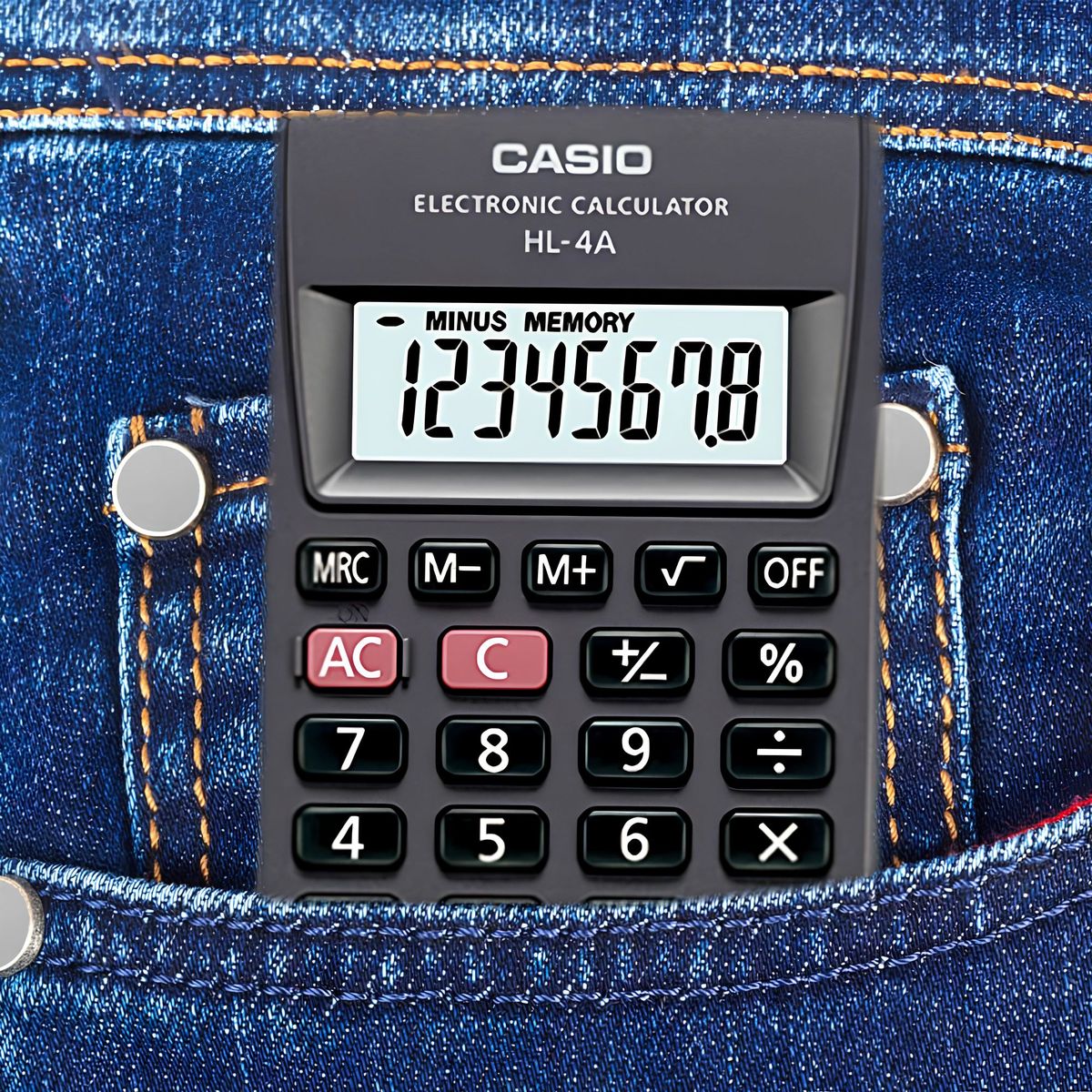 CASIO - Calculadora Hl-4a De Bolsillo