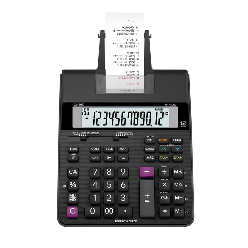 CASIO - Calculadora Hr-100rc-Bk Con Impresora