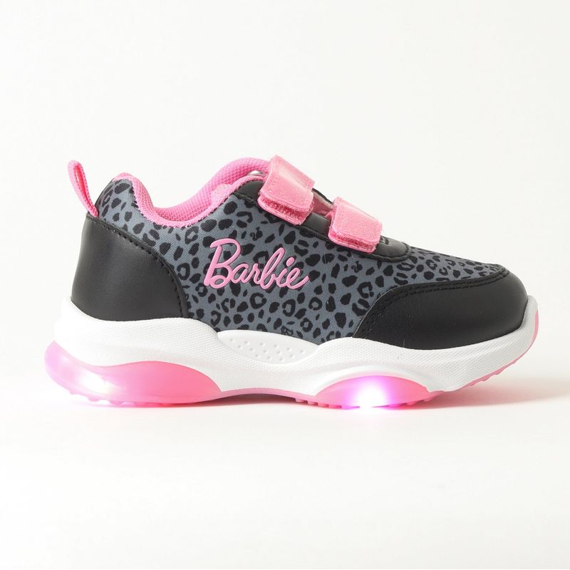 BARBIE - Zapatillas Barbie Animal Print con Luces LED y Velcro Brillante - Niñas 1-4 Años