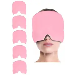 GENERICO - Pack X5 Gorro Gel Alivio De Migraña Frío Calor Color Rosa