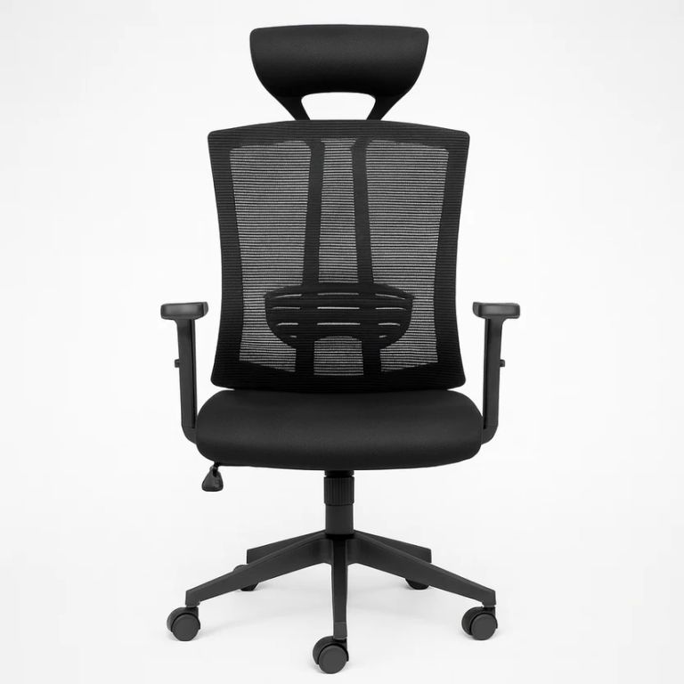 Silla De Oficina Ergonomica Pro Apoyacabeza Color Negro