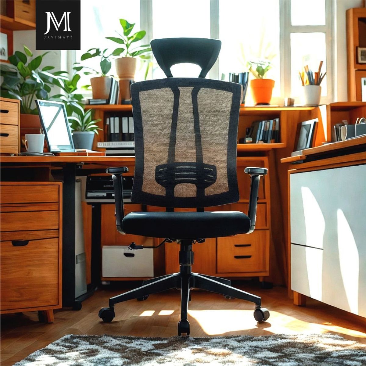 JAVIMATE - Silla De Oficina Ergonomica Pro Apoyacabeza Javimate Color Negro