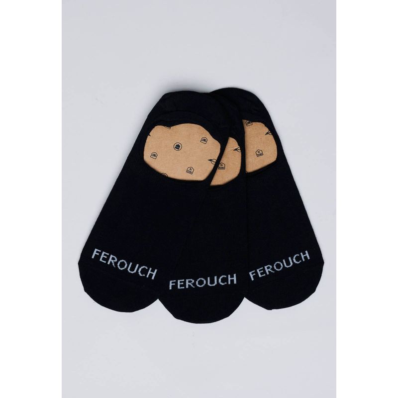 FEROUCH - Tripack Calcetín  Invisible Fr Negro Ferouch