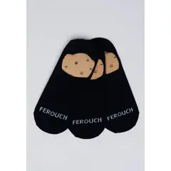 FEROUCH - Tripack Calcetín Invisible Fr Negro