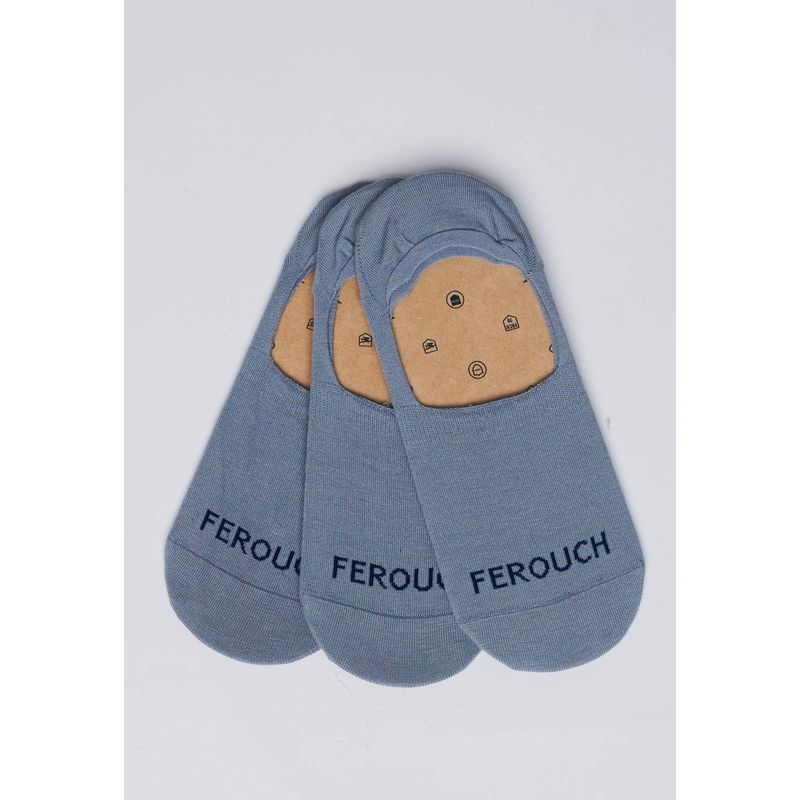 FEROUCH - Tripack Calcetín  Invisible Fr Gris Ferouch