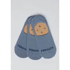 FEROUCH - Tripack Calcetín Invisible Fr Gris