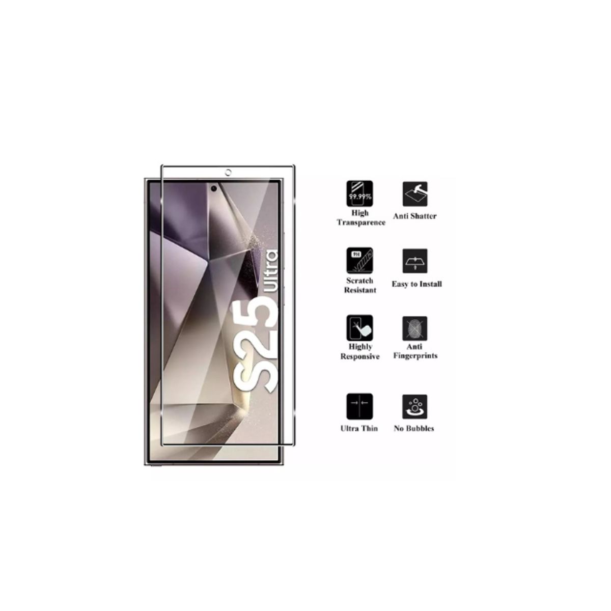 GENERICO - Pack 3 Laminas De Vidrio Templado Para Samsung S25 Ultra