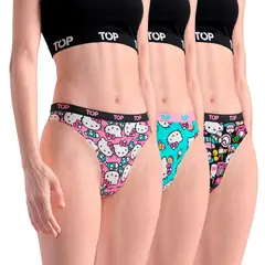 TOP - Colaless Algodón con Elástico Pack 3 Hello Kitty C1