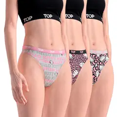 TOP - Colaless Algodón con Elástico Pack 3 Hello Kitty C3