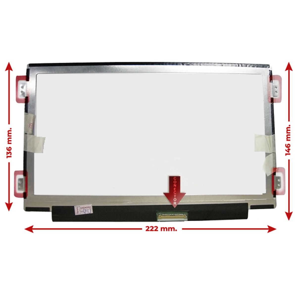 GENERICO - PANTALLA LED 10.1"  SLIM 40 PINES