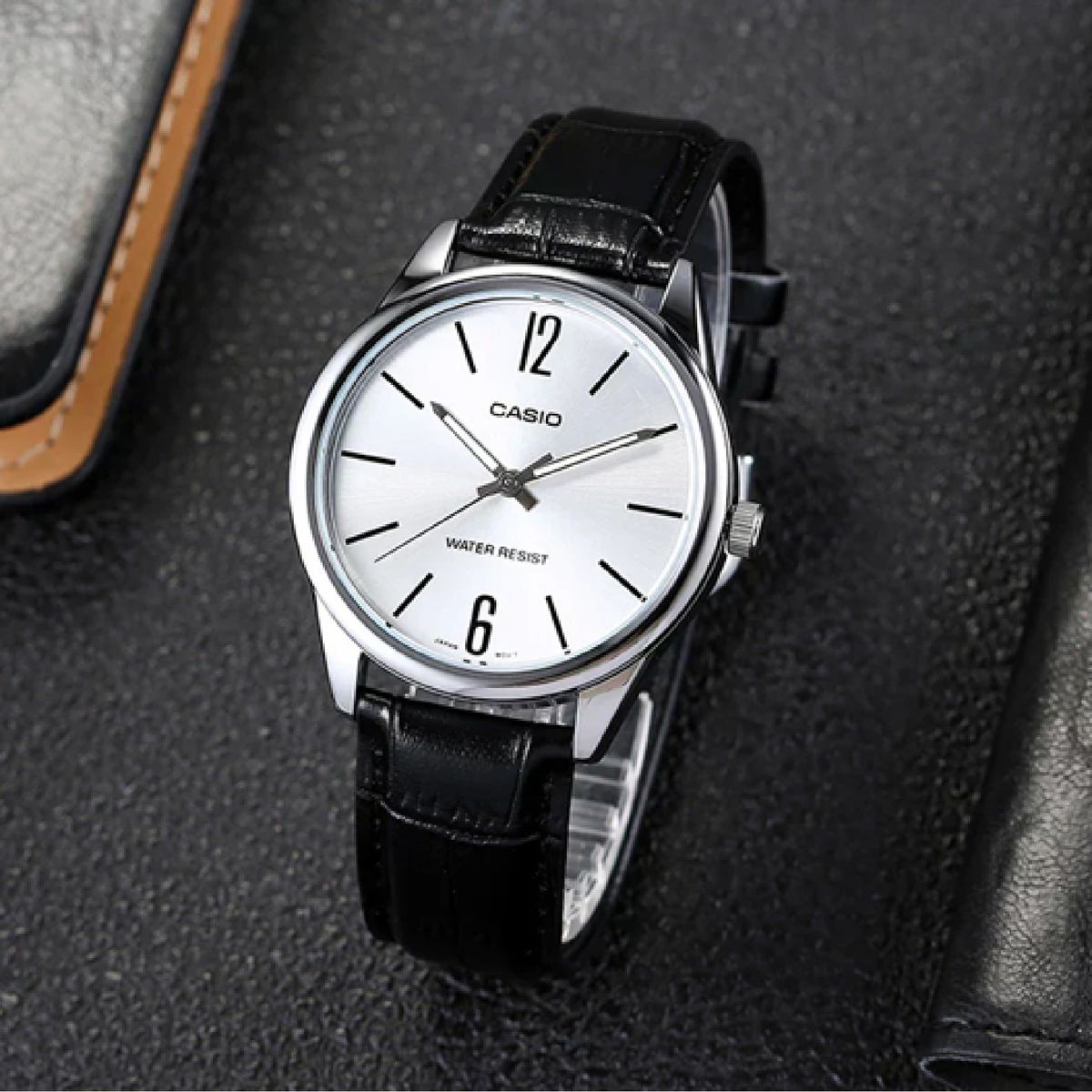 CASIO - Reloj Mtp-V005l-7b Hombre Analogo Cuero