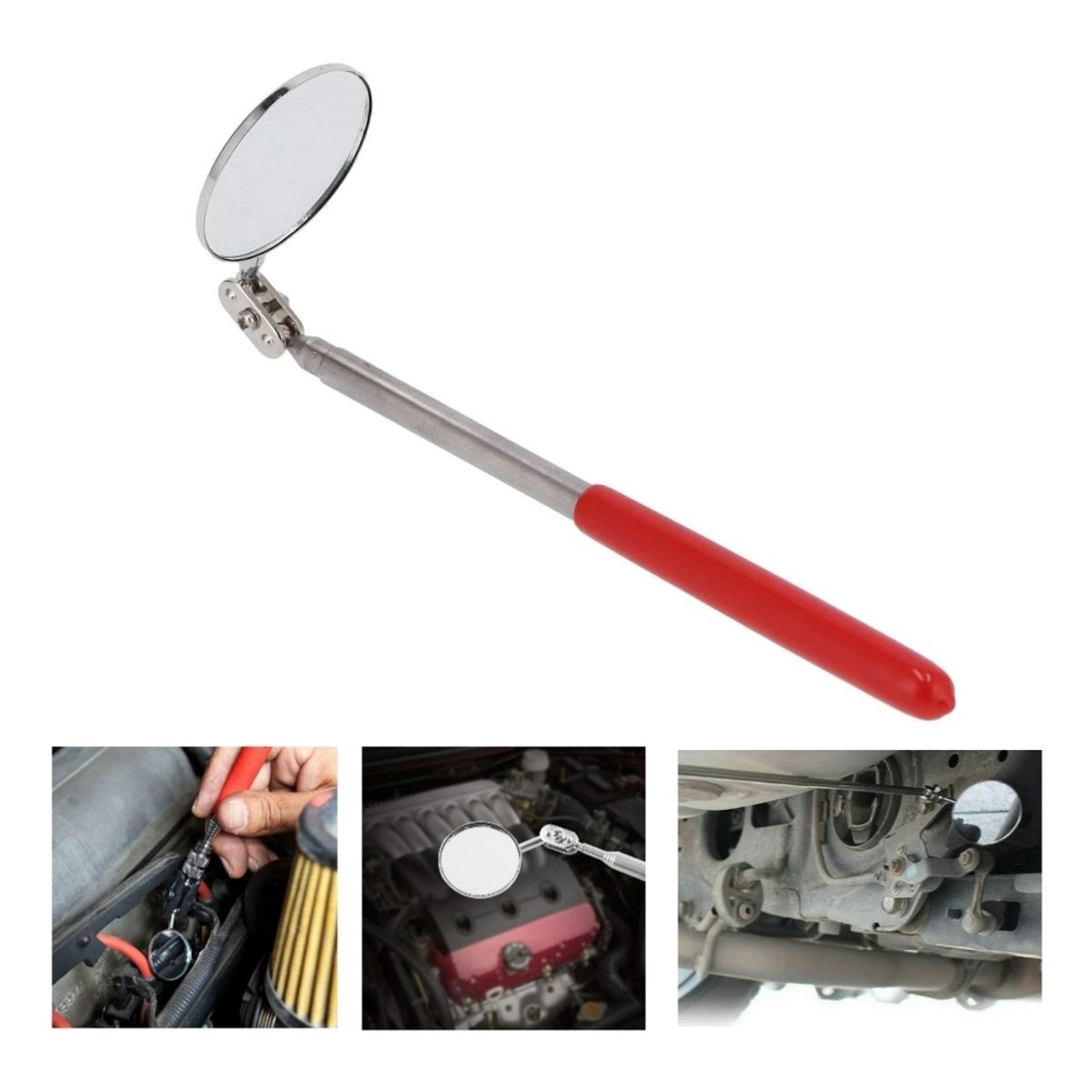 GENERICO - Espejo Redondo  Circular Telescopico De Inspeccion 44cm