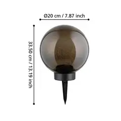 EGLO - Lámpara Solar Led Zsolar Acrilico Negro 30x006w Cod48974