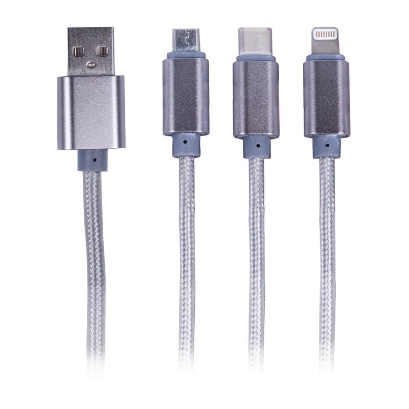 PHILCO - Cable 3 en 1 para Cargar y Transferir Datos