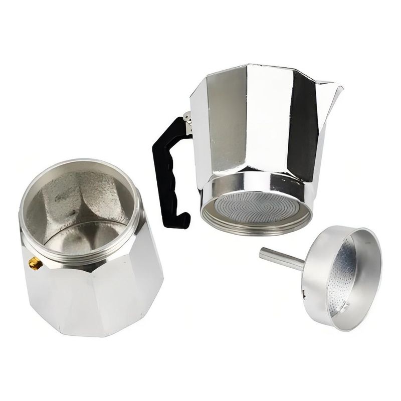 GENERICO - Cafetera Portátil de Acero Inoxidable 9 Tazas Elegante