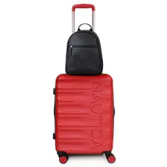 NAUTICA - Pack Maleta cabina Ibiza roja 10kg + Mochila Malik