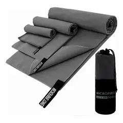 GENERICO - Toallas de Microfibra de Secado Rápido para Viajes 3 Pcs