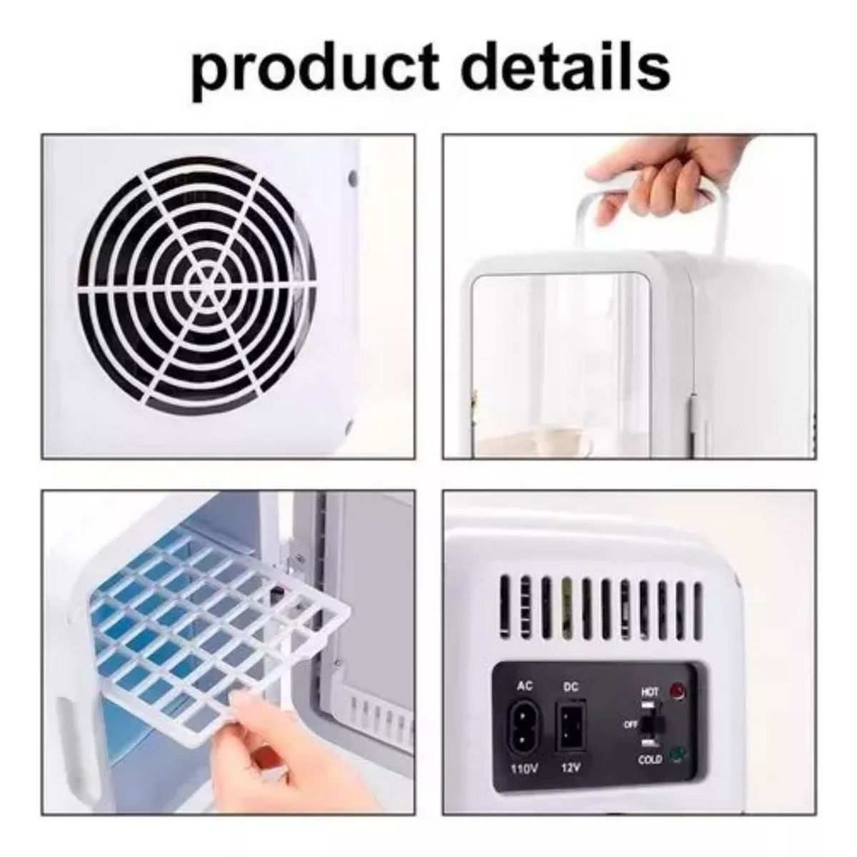 MUNDO MAGIA - Refrigerador Para Habitación Maquillaje Coche Con Calentado