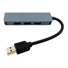 GENERICO - Hub USB 4 en 1: 1 USB 3.0 y 3 USB 2.0 en Aluminio