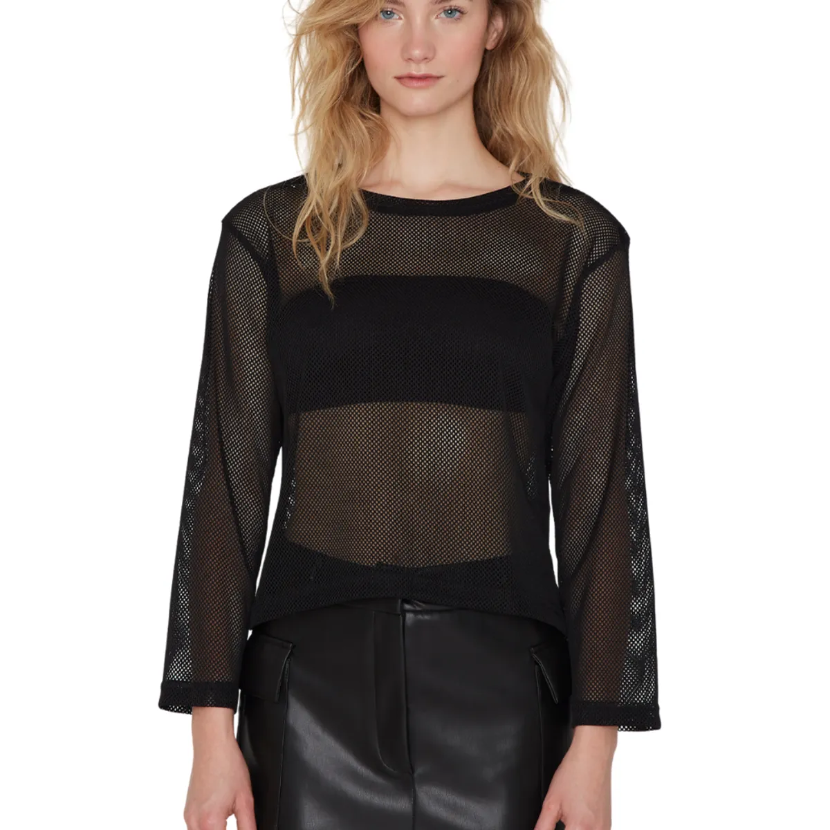 JACINTA TIENDA - Polera Red negra Jacinta Tienda