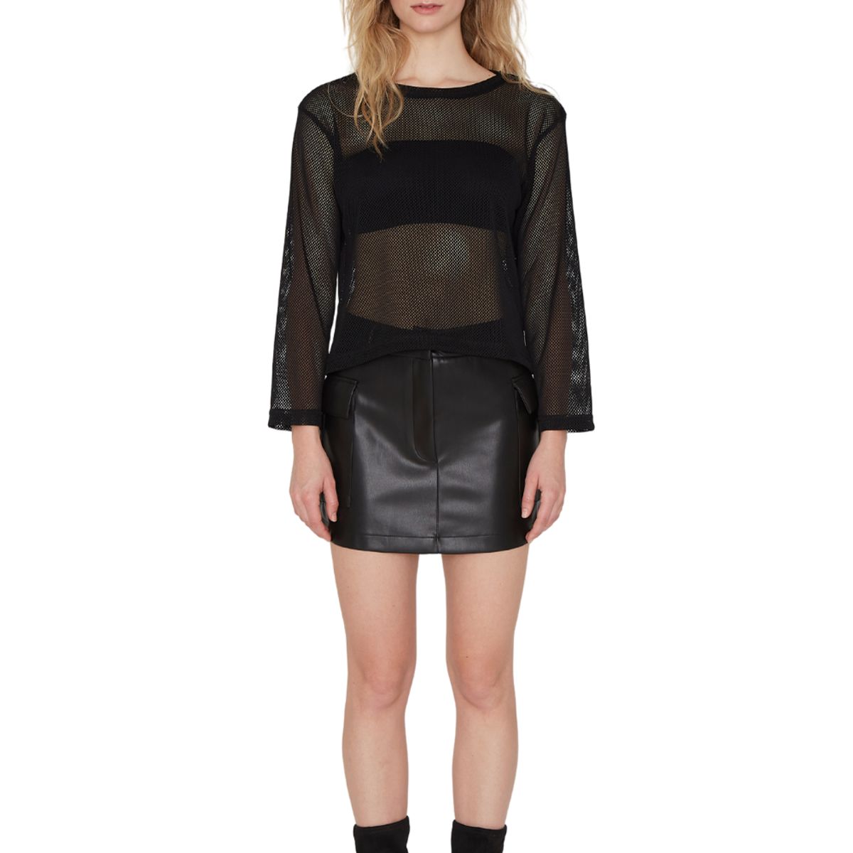 JACINTA TIENDA - Polera Red negra Jacinta Tienda