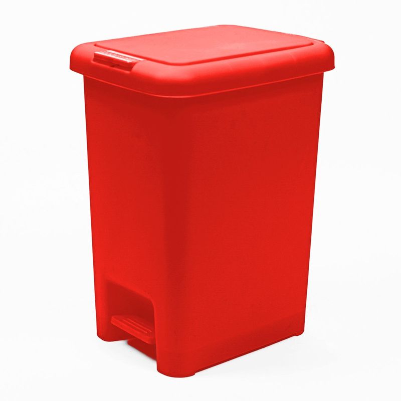 GENERICO - Basurero 20 Litros con pedal Rojo