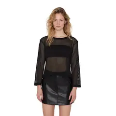 JACINTA TIENDA - Polera Red negra