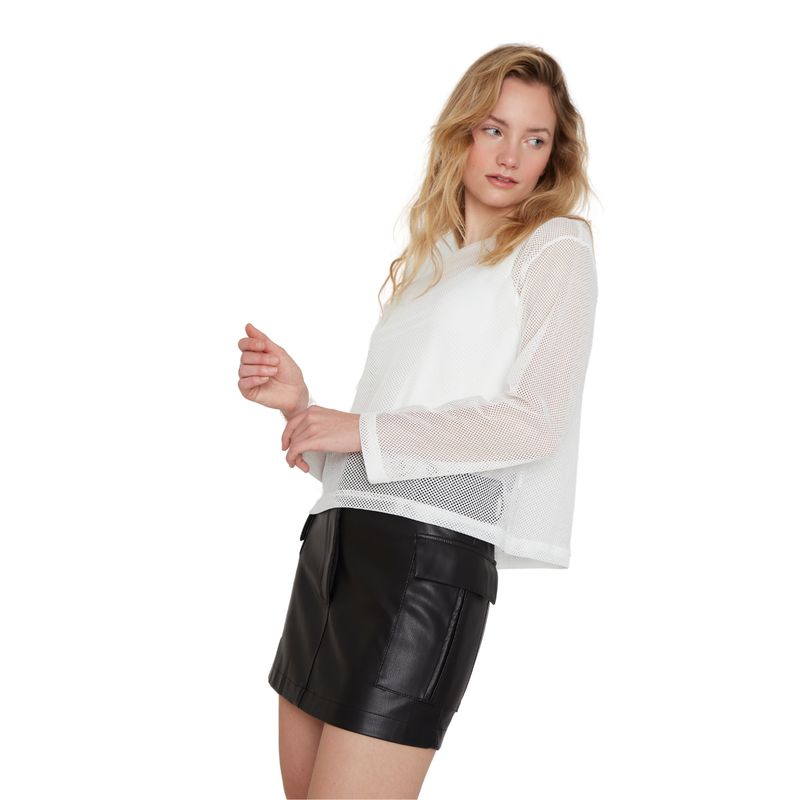 JACINTA TIENDA - Polera Red blanca Jacinta Tienda