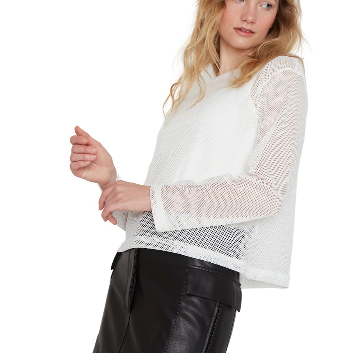 JACINTA TIENDA - Polera Red blanca Jacinta Tienda