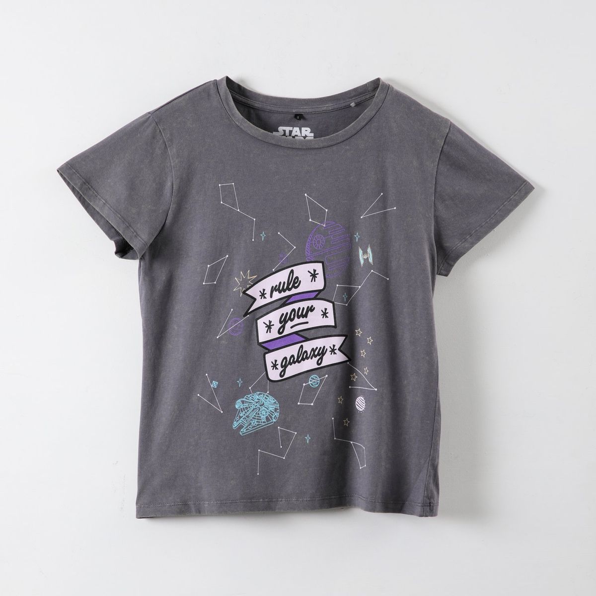 STAR WARS - Polera Mujer Rule Your Galaxy Gris Star Wars