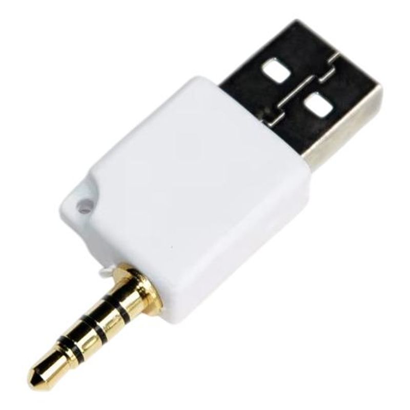 GENERICO - Adaptador USB Negro para Carga y Sincronización de iPod Shuffle