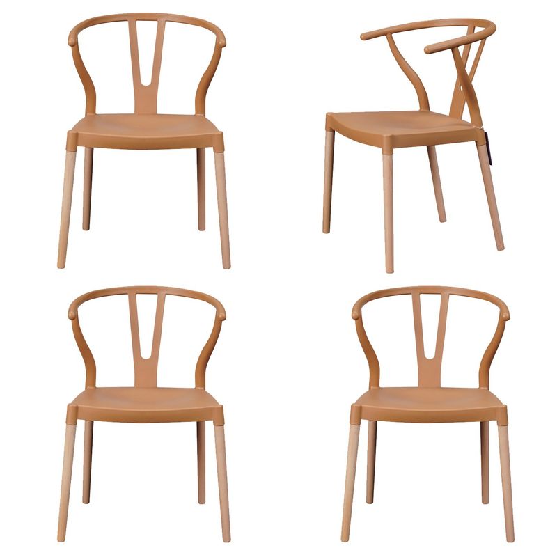 VINCENZI - Pack 4 Sillas De Comedor Wishbone Café Vincenzi