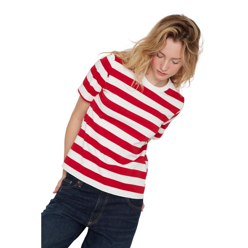 JACINTA TIENDA - Polera Aspen rayas roja Jacinta Tienda