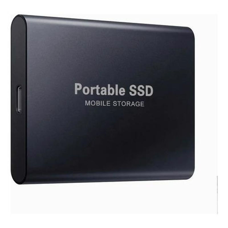 GENERICO - Disco Duro Externo SSD 1TB Negro Resistente y Rápido
