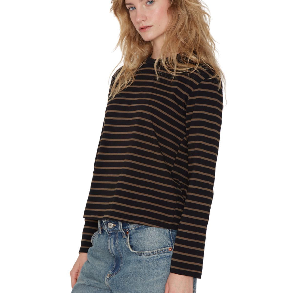 JACINTA TIENDA - Polera Alaska rayas negra Jacinta Tienda