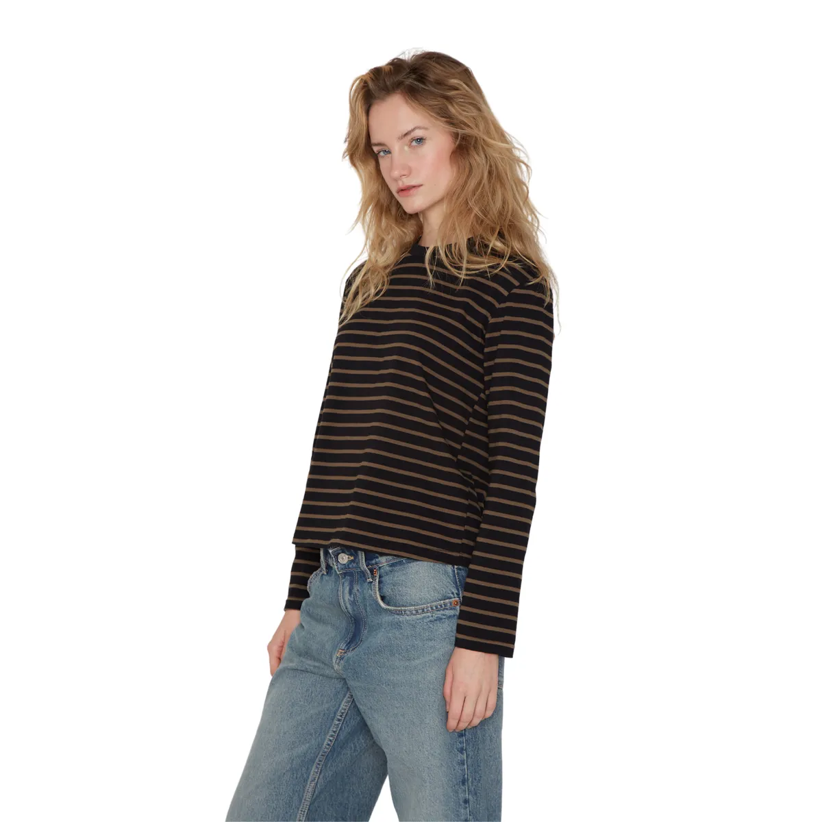 JACINTA TIENDA - Polera Alaska rayas negra Jacinta Tienda