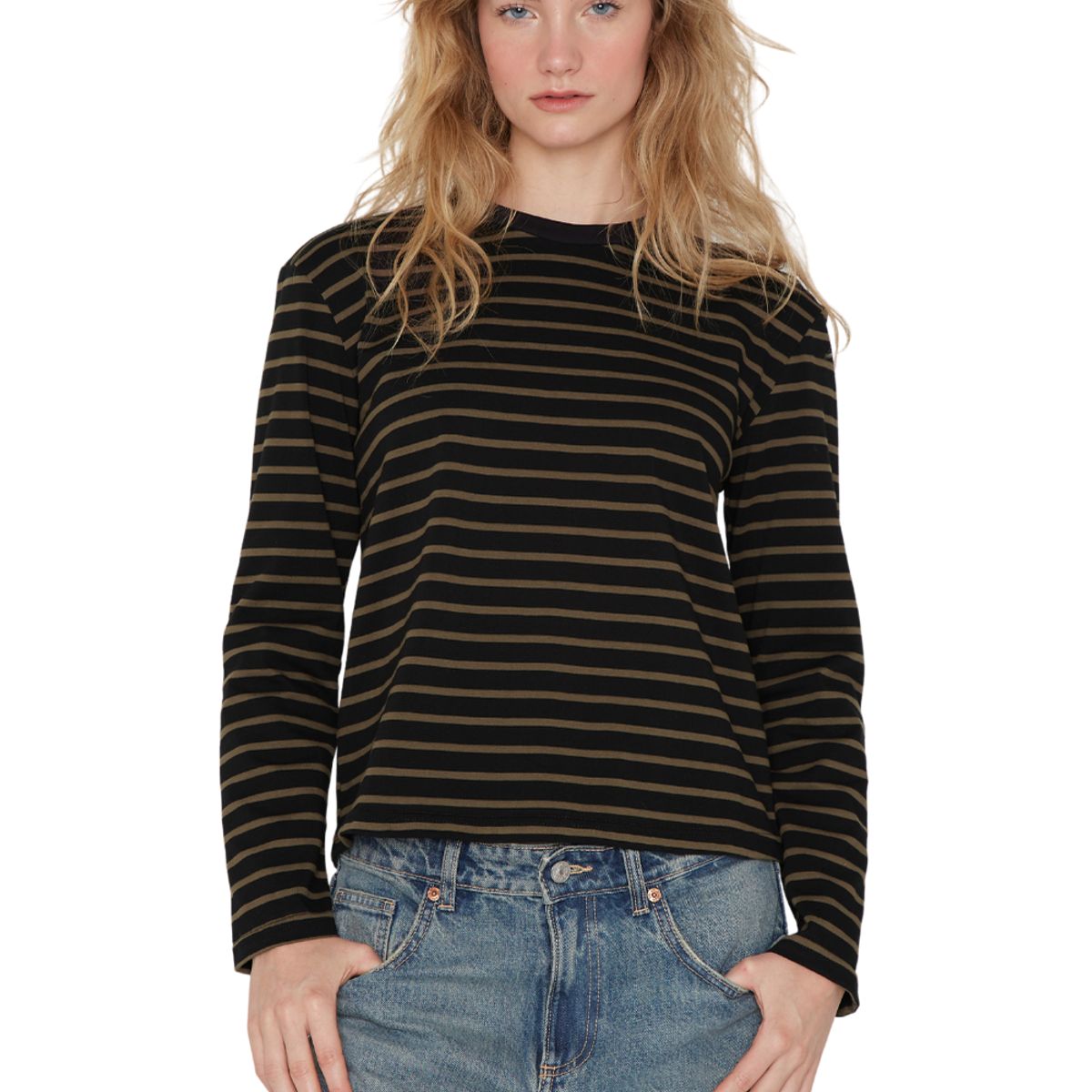 JACINTA TIENDA - Polera Alaska rayas negra Jacinta Tienda