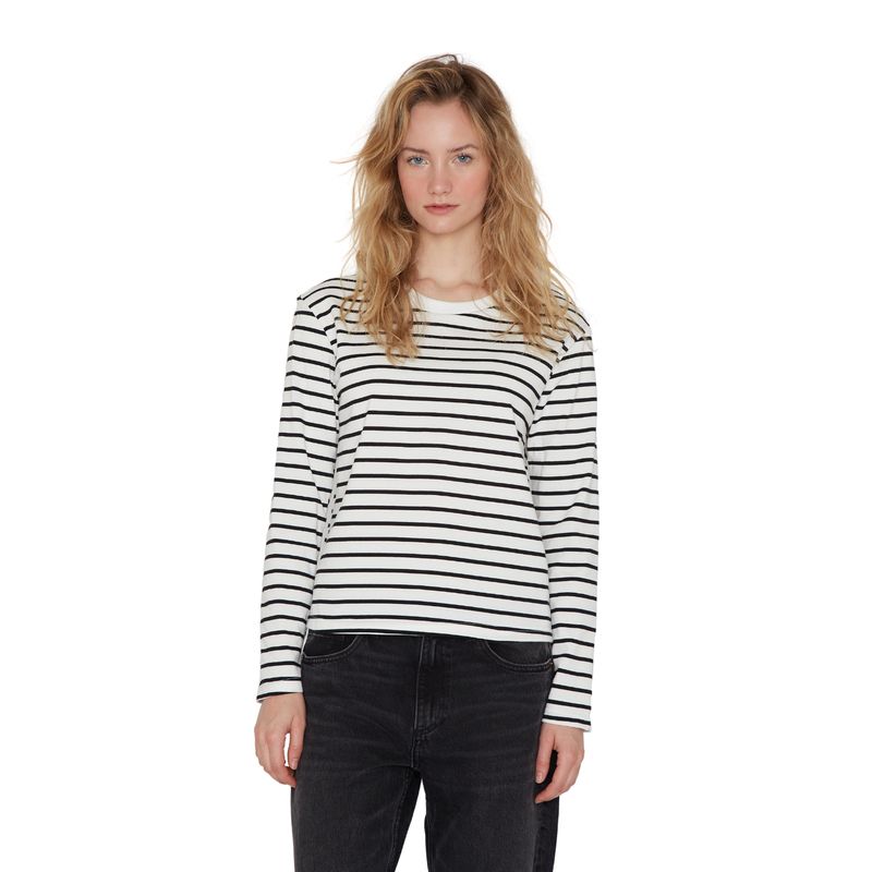 JACINTA TIENDA - Polera Alaska rayas blanca Jacinta Tienda