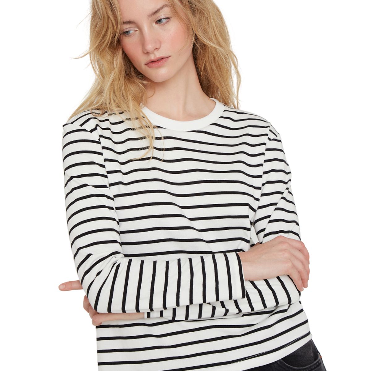 JACINTA TIENDA - Polera Alaska rayas blanca Jacinta Tienda