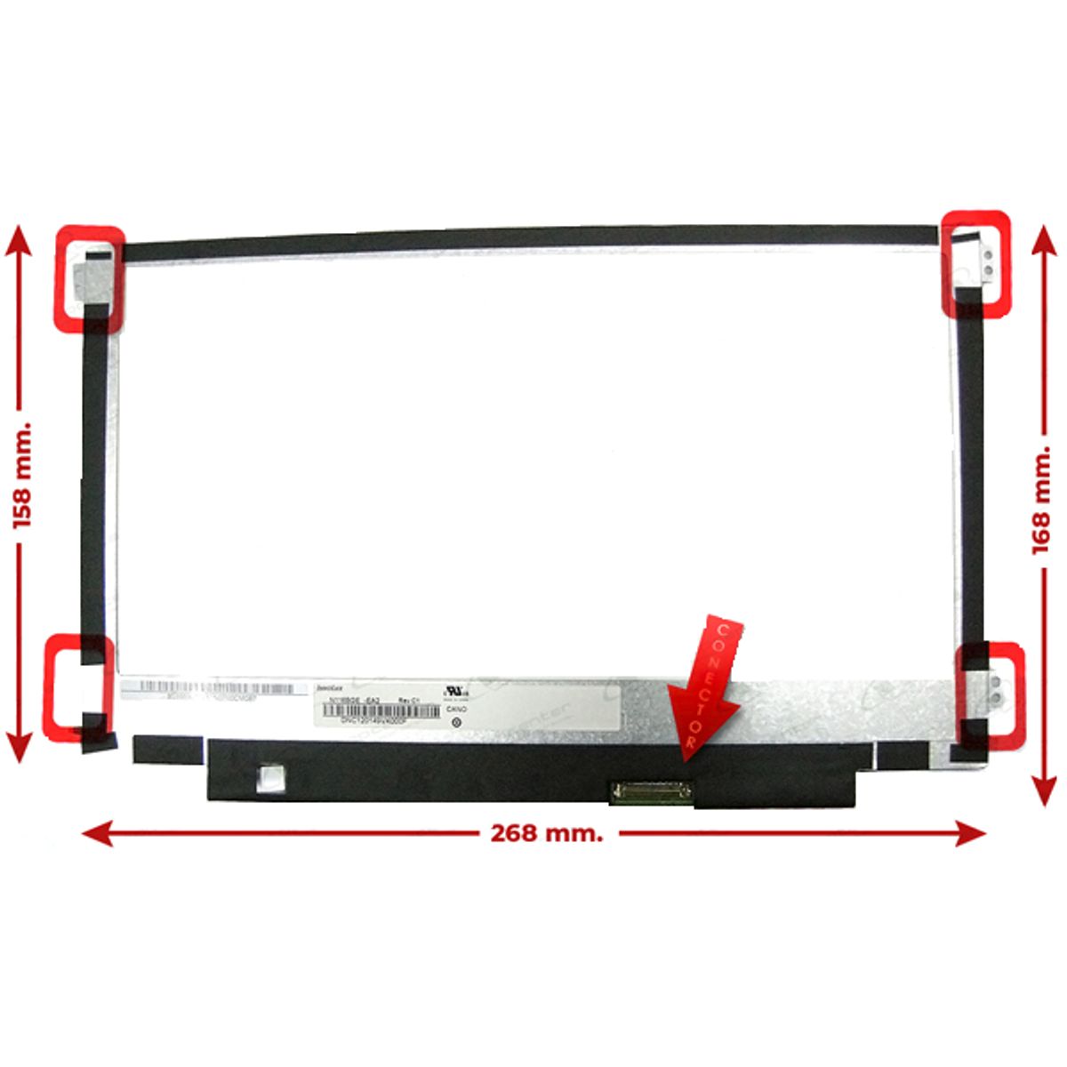 GENERICO - PANTALLA LED 11.6'' SLIM 30 PINES