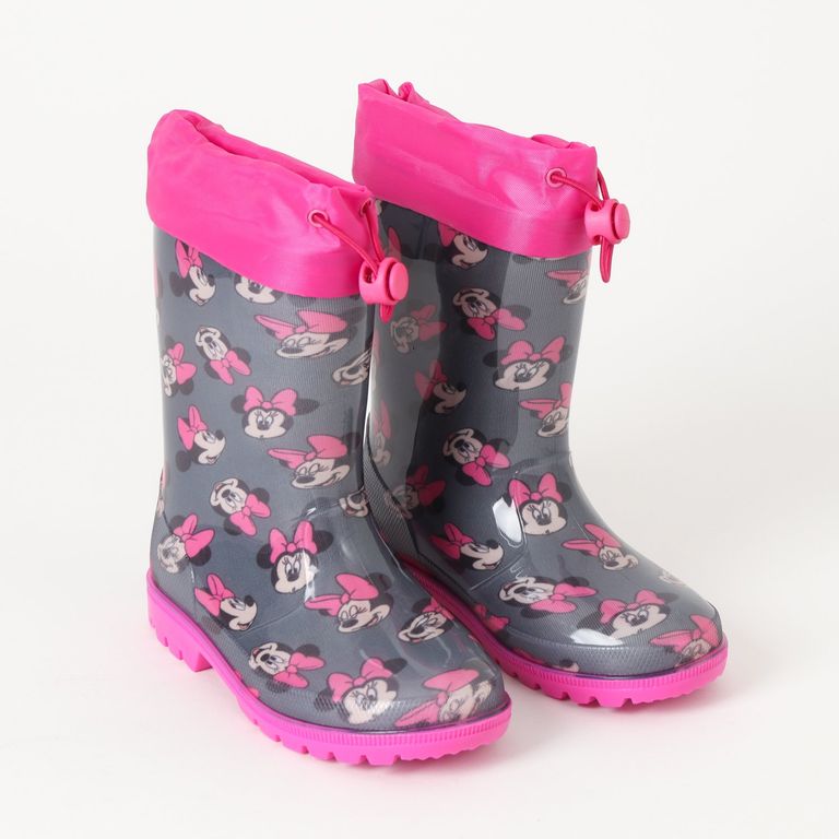 Bota De Agua Con Chiporro Niña Minnie Munch Rosado