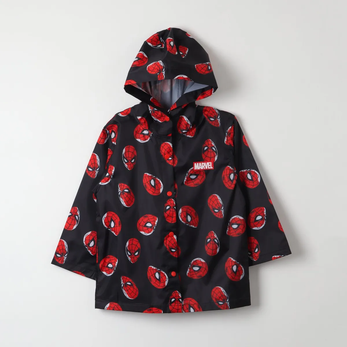 MARVEL - Chaqueta Impermeable Niño Spiderman Painted Back Negro Marvel