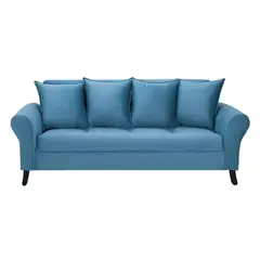 BODEVIR - Sofa Lua 3C Felpa 20 Azul Petroleo