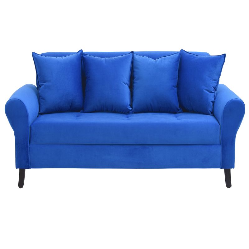 BODEVIR - Sofa Lua 3C Felpa 20 Azul Rey