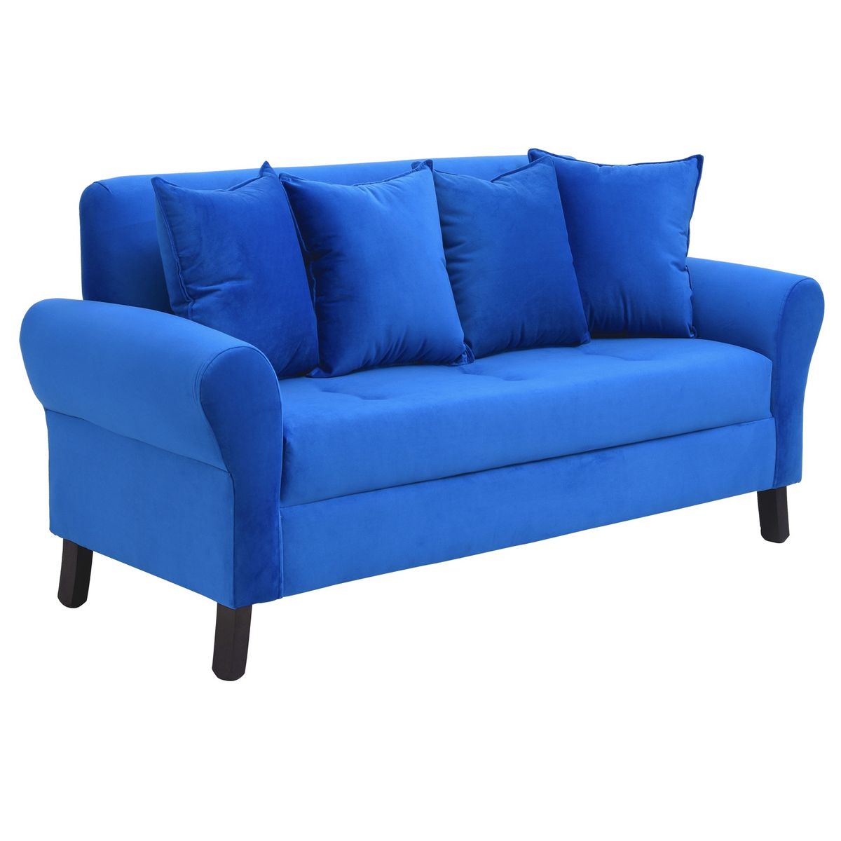 BODEVIR - Sofa Lua 3C Felpa 20 Azul Rey