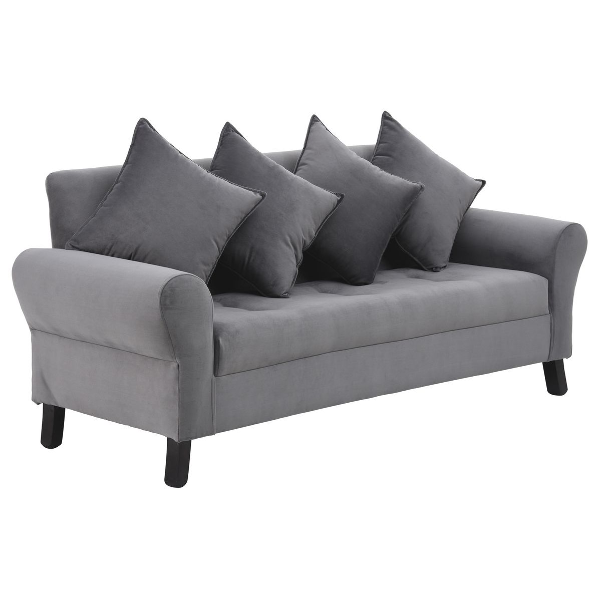 BODEVIR - Sofa Lua 3C Felpa 20 Gris